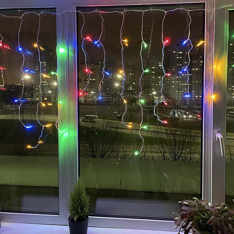 Светодиодная гирлянда ColorWay (CW-GF-100L36UWW) бахрома 100LED, 3мx0.6м, теплый цвет USB