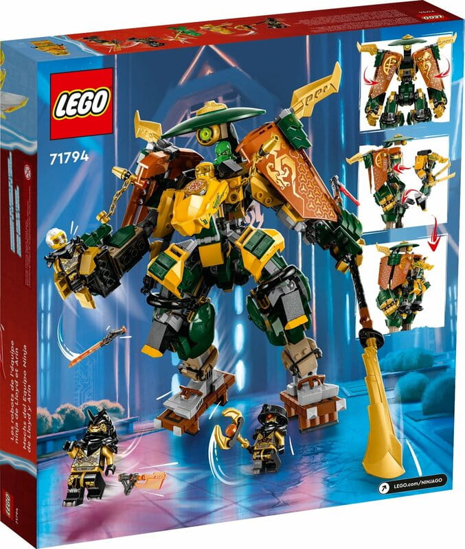 Конструктор LEGO Ninjago Командні роботи ніндзя Ллойда й Арін (71794)