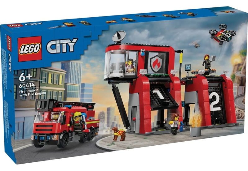 Конструктор LEGO City Пожежне депо з пожежною машиною (60414)