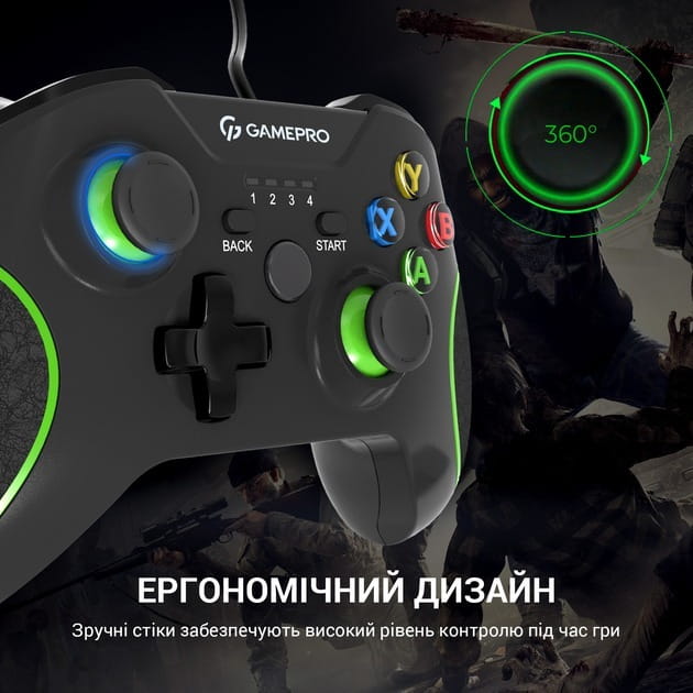 Геймпад GamePro MG450B Black/Green