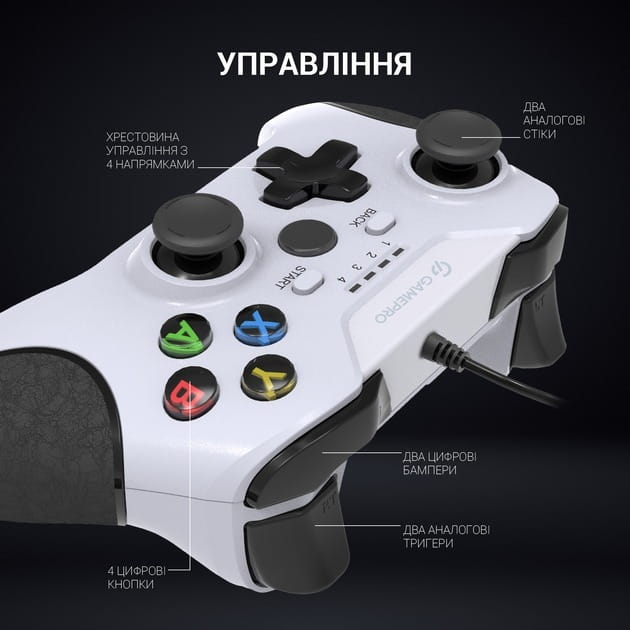 Геймпад GamePro MG450W White/Black