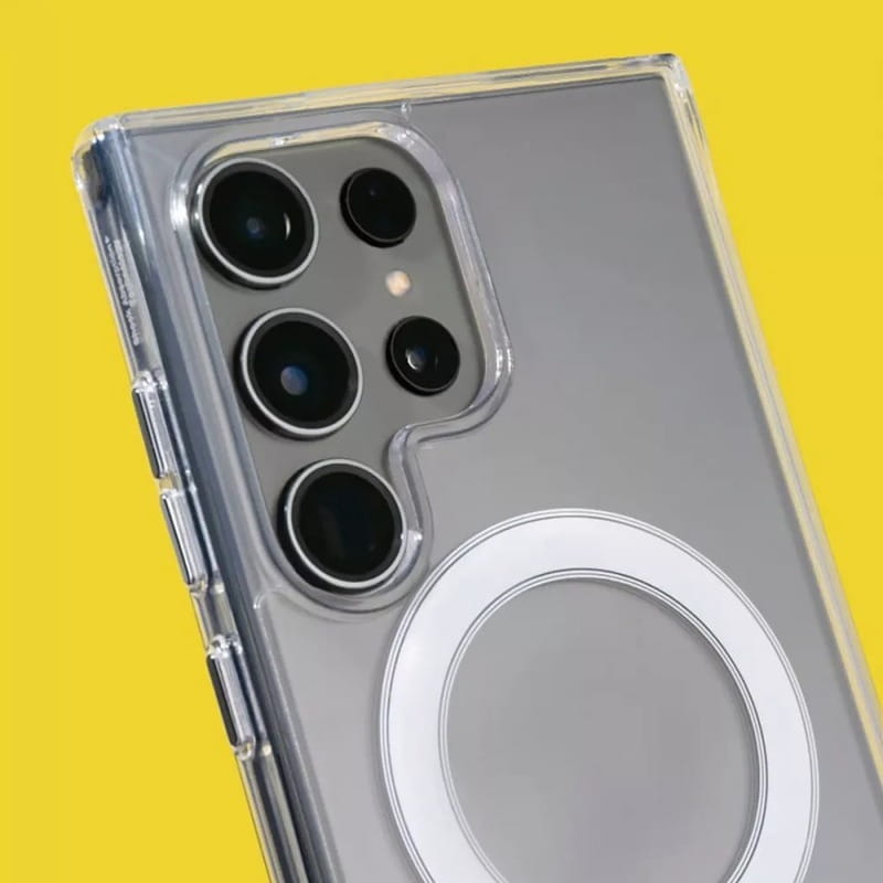 Чeхол-накладка Wave Clear Case (PC+TPU) with Magnetic Ring для Samsung Galaxy S24 Ultra SM-S928 Transparent