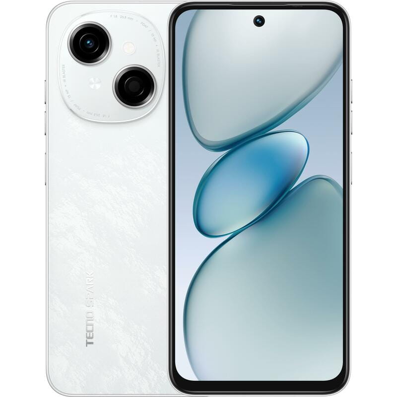Смартфон Tecno Spark Go 1 (KL4) 3/64GB Glittery White (4894947036446)