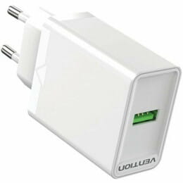 Купити Мережевий зарядний пристрій Vention USB Type A + QC3.0 (18W), White (FABW0-EU) Мережевий зарядний пристрій Vention USB Type A + QC3.0 (18W), White (FABW0-EU)