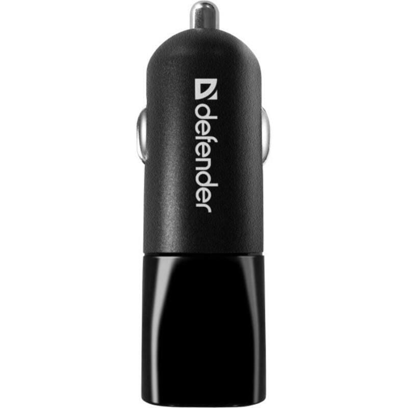 Автомобільний зарядний пристрій Defender ECA-24 2xUSB (5V/2.4А+2.1А) Black (83824)