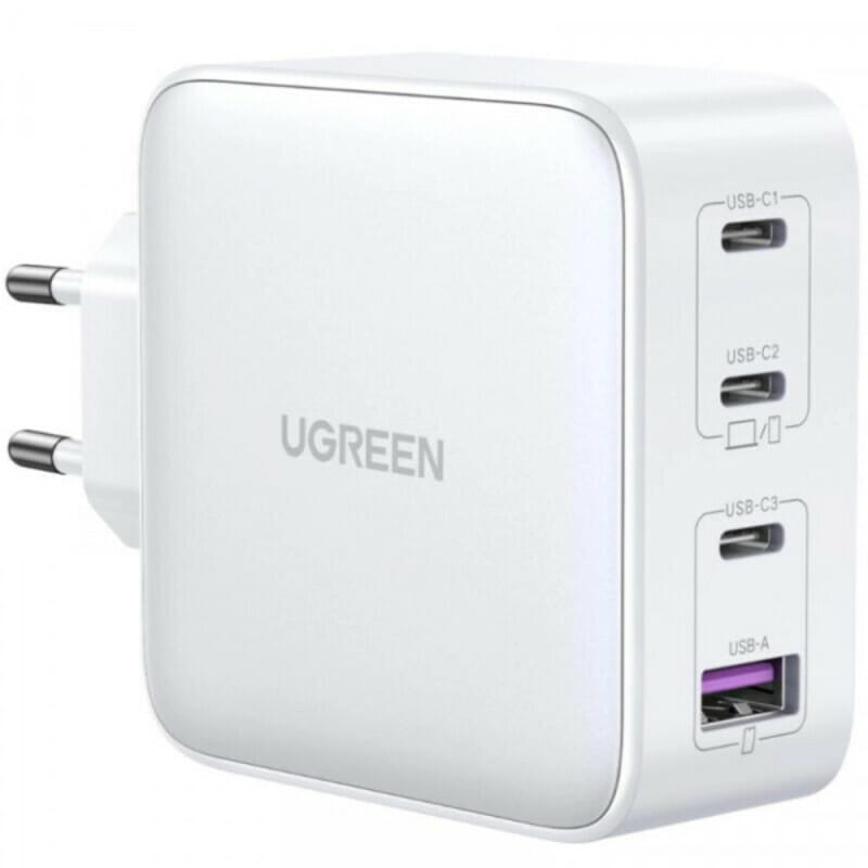 Зарядний пристрій Ugreen 100W (3хUSB-C+USB-A) CD226 White (15337)