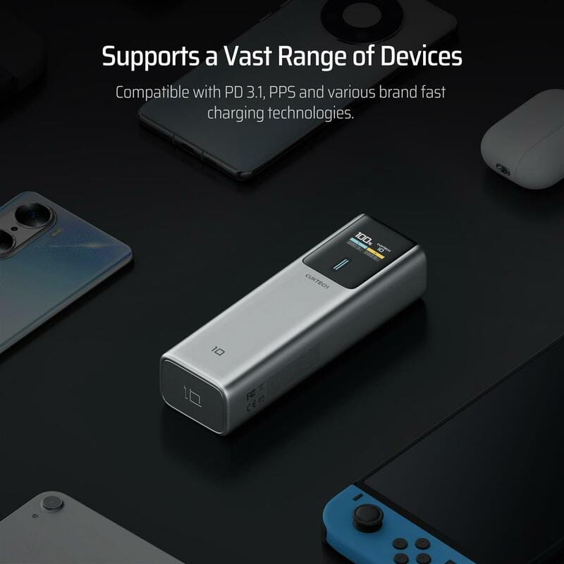 Универсальная мобильная батарея CUKTECH PB100P 10000mAh 150W Gray