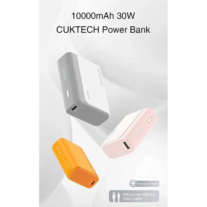 Универсальная мобильная батарея CUKTECH PB100 10000mAh 30W 1C1A Gray