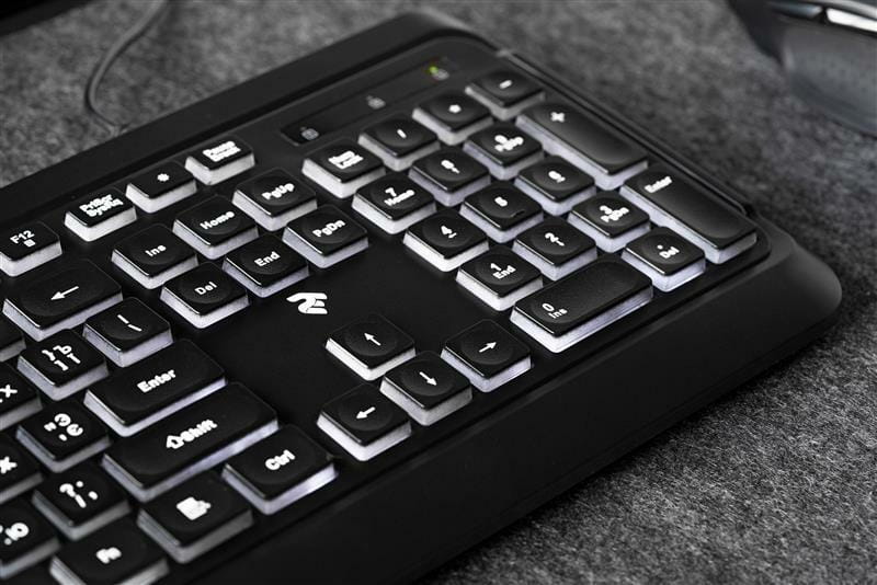 Клавиатура 2E KS120 White Backlight EN/UK Black (2E-KS120UB_UA)