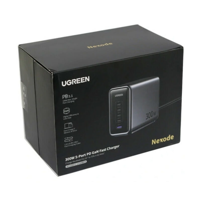 Зарядний пристрій Ugreen CD333 300W (5хUSB-C) Gray (90903B)