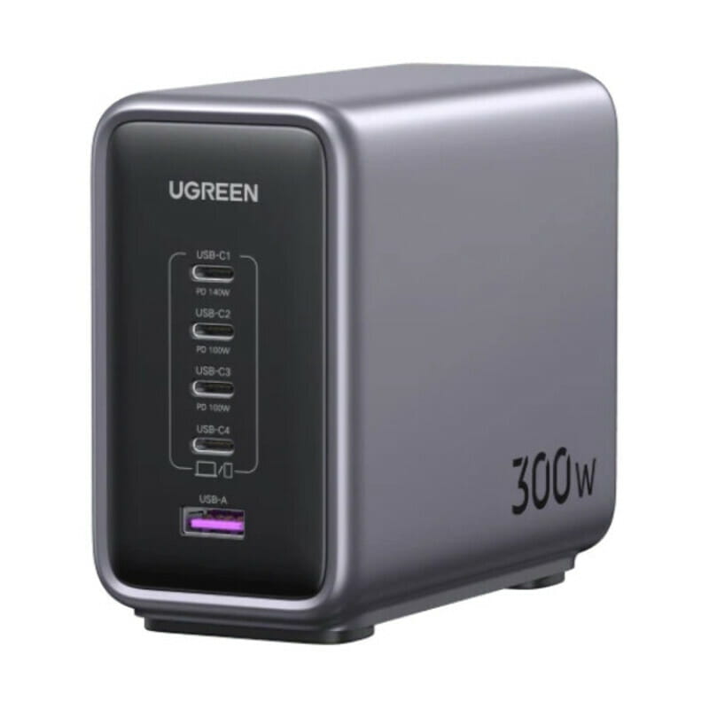 Зарядний пристрій Ugreen CD333 300W (5хUSB-C) Gray (90903B)