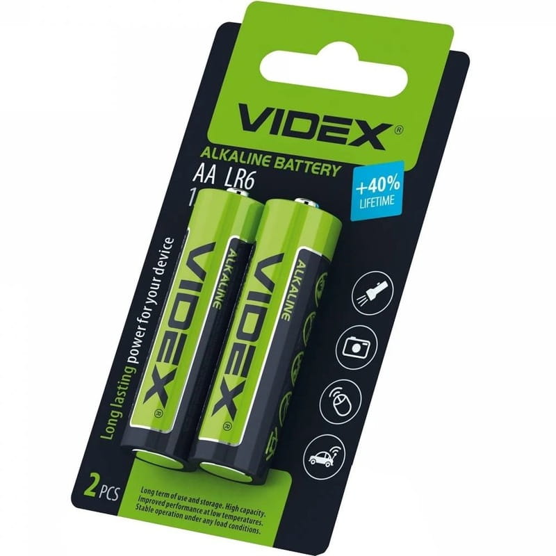 Батарейка Videx AA/LR06 BL 2шт