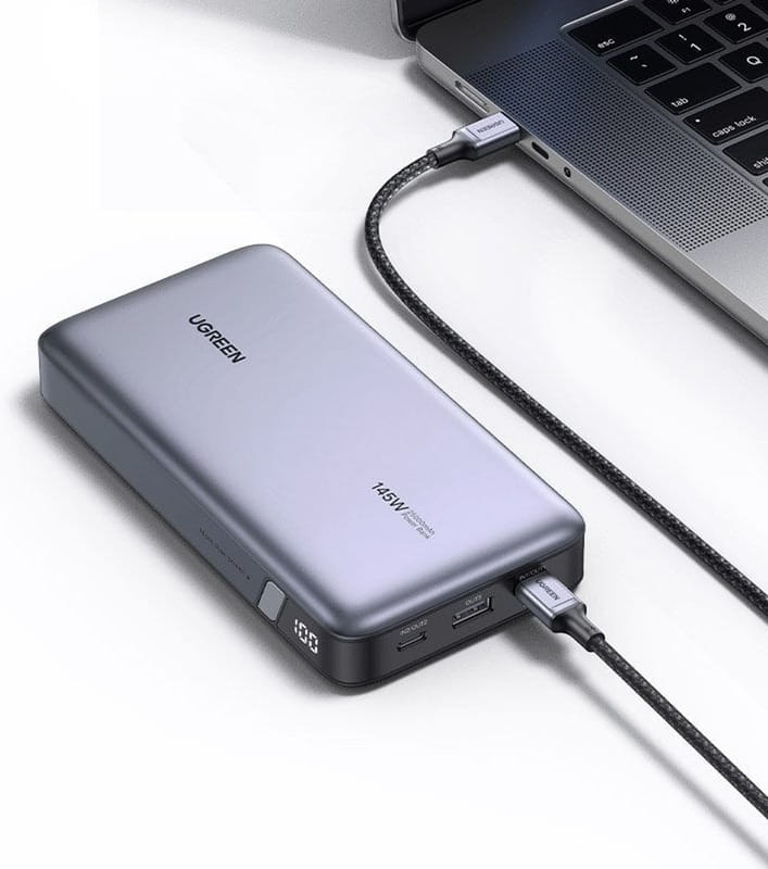 Универсальная мобильная батарея Ugreen PB205 25000mAh 145W Two-way PD 3.1 Gray (90597A)