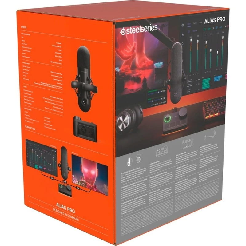 Микрофон SteelSeries Alias Pro RGB XLR Stream Mixer 1 Capsule (61597)