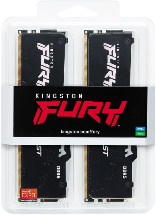 Модуль памяти DDR5 2x32GB/5200 Kingston Fury Beast RGB Black (KF552C40BBAK2-64)