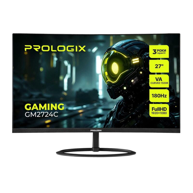 Монитор Prologix Gaming 27" GM2724C VA Black Curved 180Hz