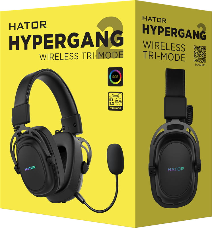 Гарнитура Hator Hypergang 2 Wireless Tri-Mode Black (HTA-950)