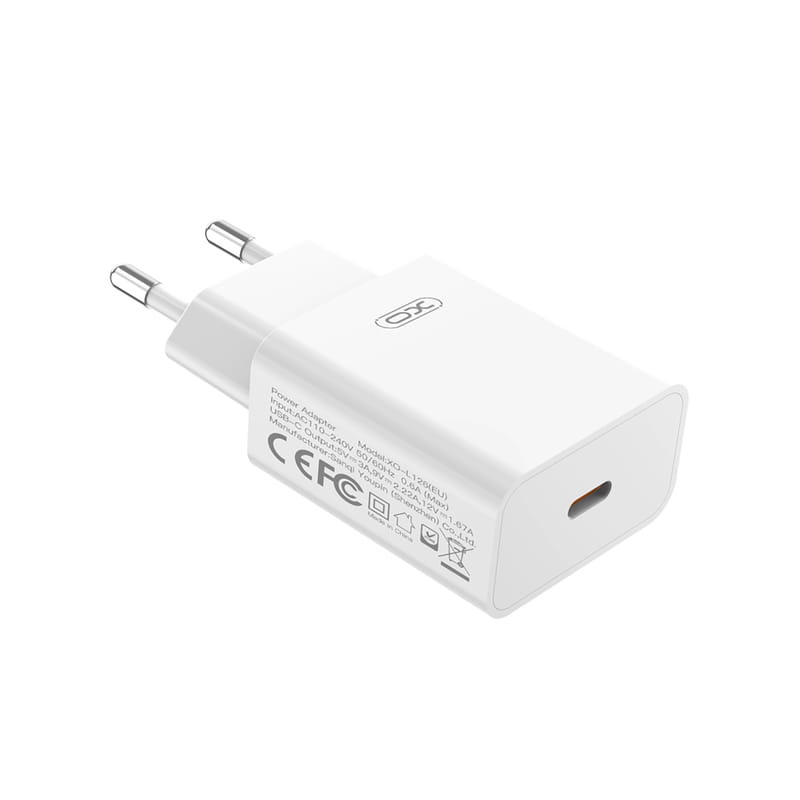 Сетевое зарядное устройство XO L126 (1USB-С, 3А) PD White (L126.white)