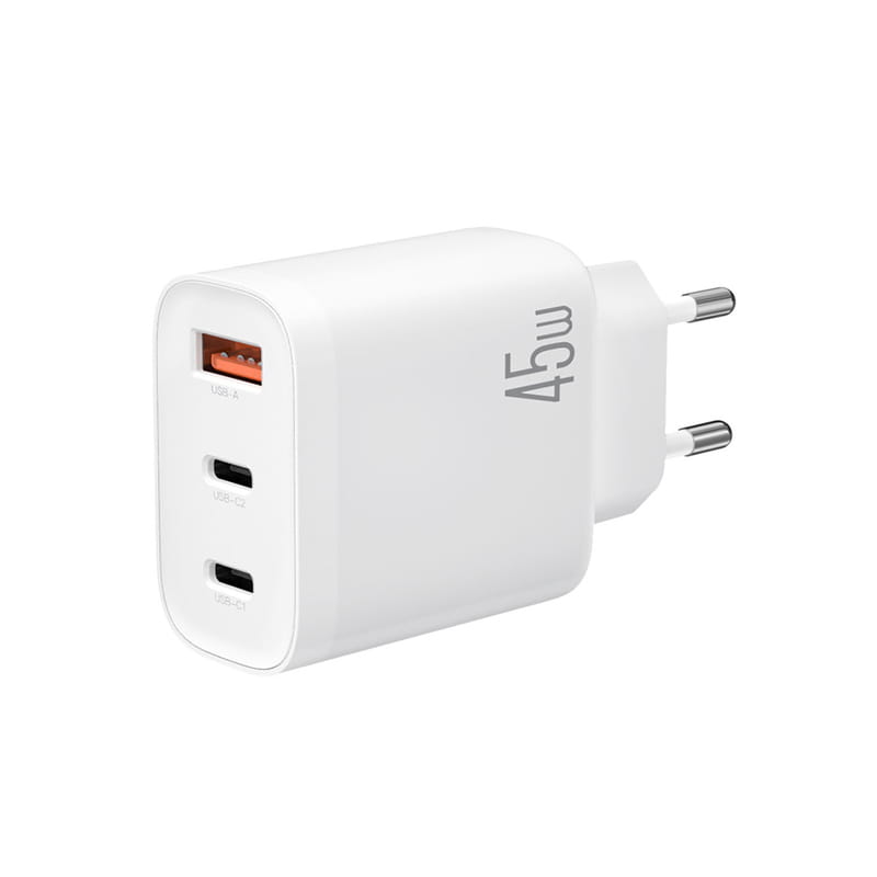 Сетевое зарядное устройство XO L117 (2USB-С, 1USB, 3А) PD, QC 3.0 White (L117.white)