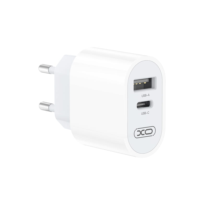 Сетевое зарядное устройство XO L97 (1USB-С, 1USB, 2.4А) White (L97.white)