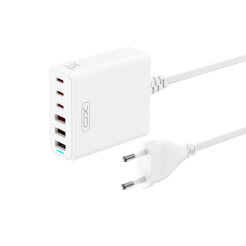 Сетевое зарядное устройство XO L133 (3USB-С, 3USB, 3А) PD, QC 3.0 White (L133.white)