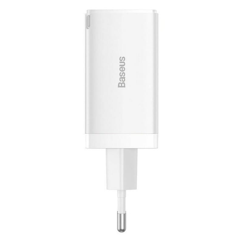Сетевое зарядное устройство Baseus GaN5 Pro (3USB, 3.25A) 65W White (CCGP120202) + кабель Type-C to Type-C