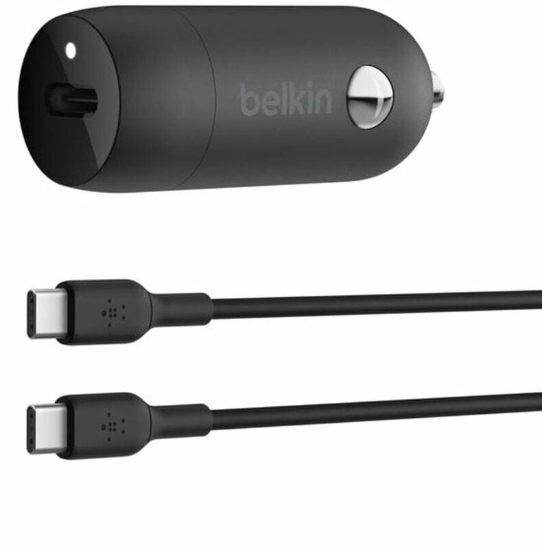 Автомобільний зарядний пристрій Belkin (USB) Black + кабель Type-C (CCA004BT1MBK-B6)