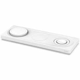 Безпровідний зарядний пристрій Belkin Pro 3-in-1 Wireless Charging Pad with MagSafe White (WIZ016VFWH)
