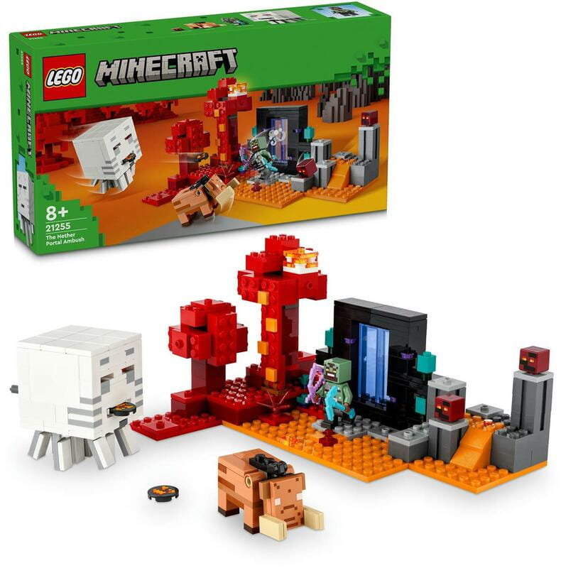 Конструктор LEGO Minecraft Засада у портала в Нижний мир (21255)