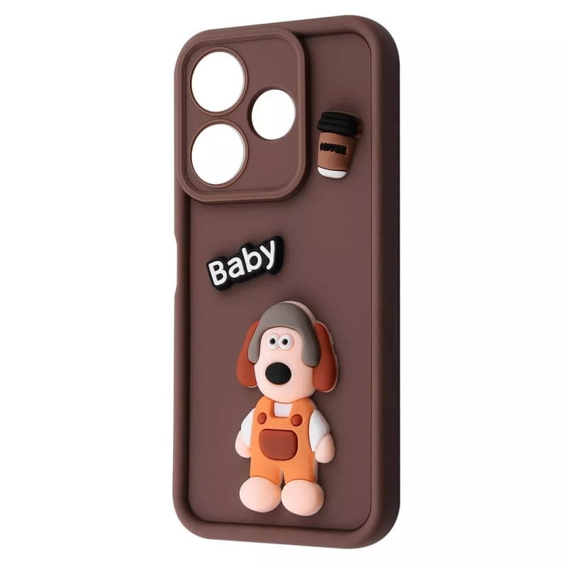 Чохол-накладка Pretty Things Case для Xiaomi Redmi 13 4G/Poco M6 4G/Note 13R Brown/Baby