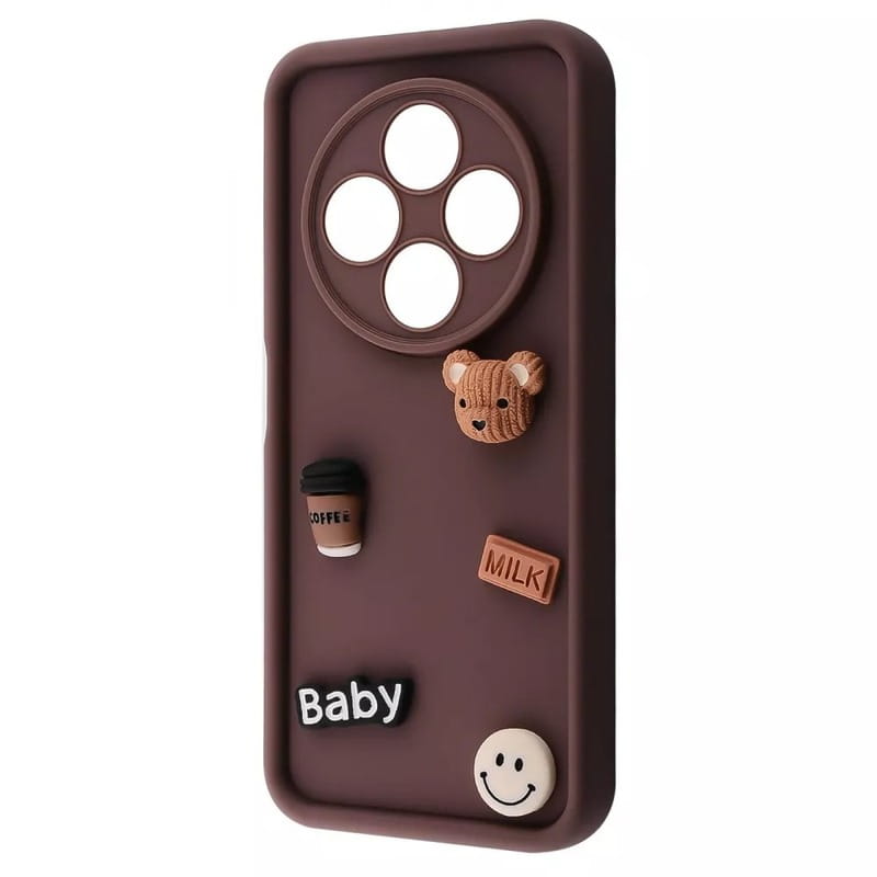 Чeхол-накладка Pretty Things Case для Xiaomi Redmi 14C 4G/Poco C75 Brown/Bear