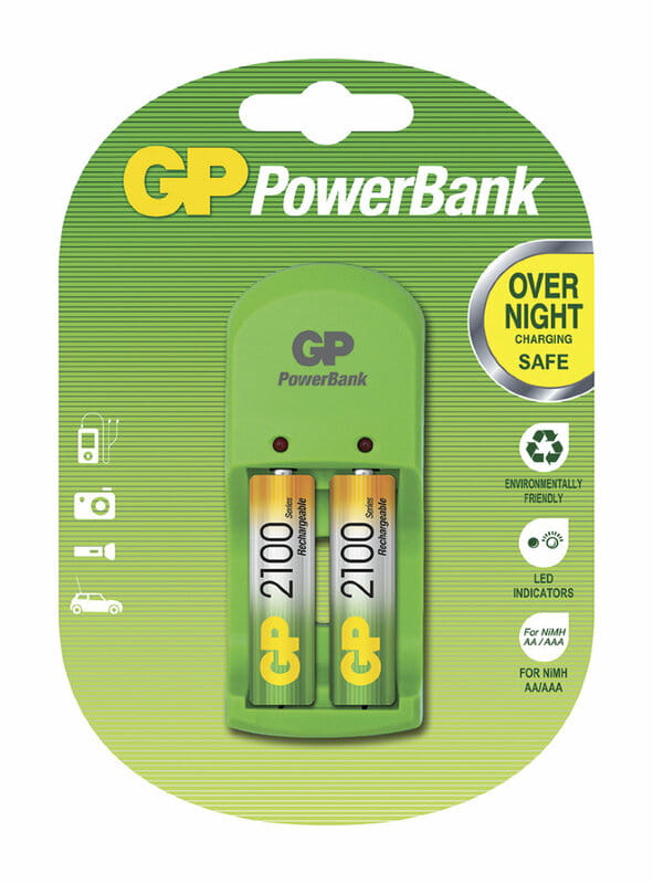 Зарядное устройство GP PowerBank S360 (+2AA 2100mAh)