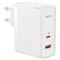 Фото - Мережевий зарядний пристрій Baseus GaN5 Pro (2USB, 5A) 100W White (CCGP090202) + кабель Type-C to Type-C | click.ua