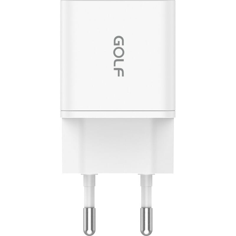 Мережевий зарядний пристрій Golf (USB, 3A) 30W White (GF-U31W)