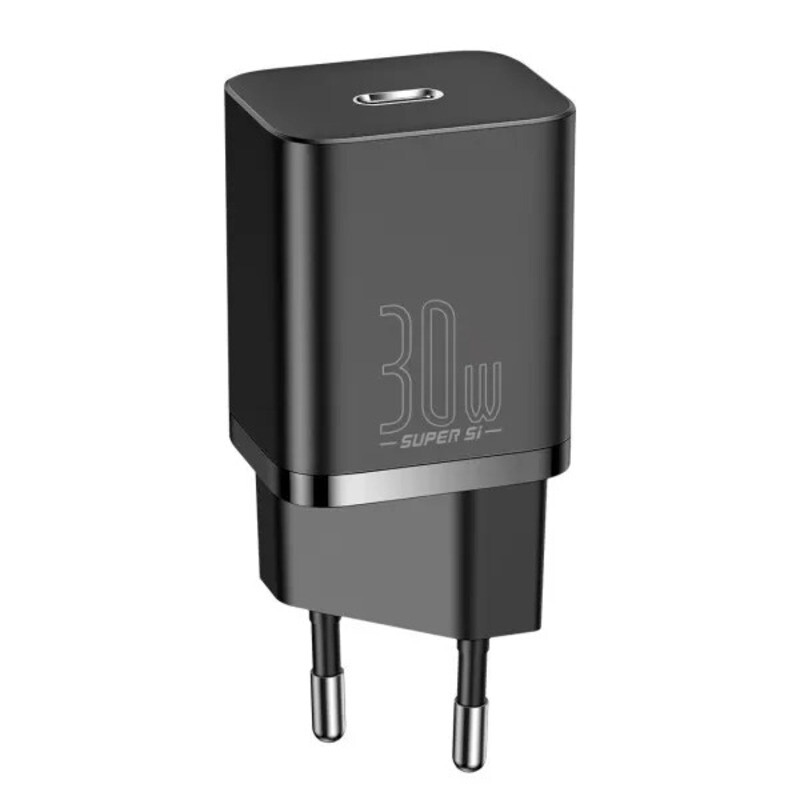 Сетевое зарядное устройство Baseus (1USB-C) 30W Super-Si EU Black (CCSUP-J01)