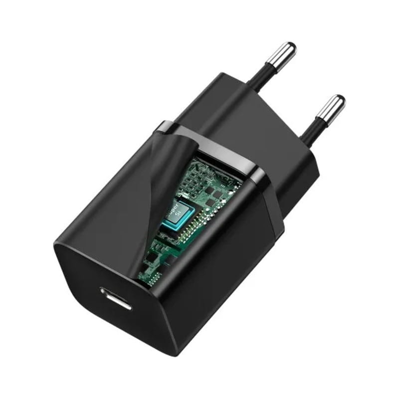 Мережевий зарядний пристрій Baseus (1USB-C) 30W Super-Si EU Black (CCSUP-J01)