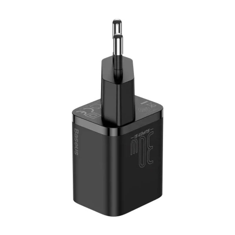 Мережевий зарядний пристрій Baseus (1USB-C) 30W Super-Si EU Black (CCSUP-J01)