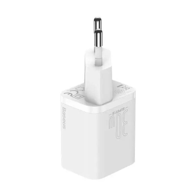Сетевое зарядное устройство Baseus Super Silicone EU (1USB-C) 30W White (CCSUP-J02)