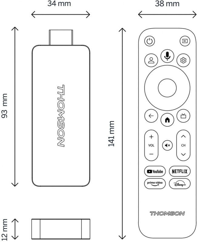Медиаплеер Thomson Streaming Stick 4K UHD 140G