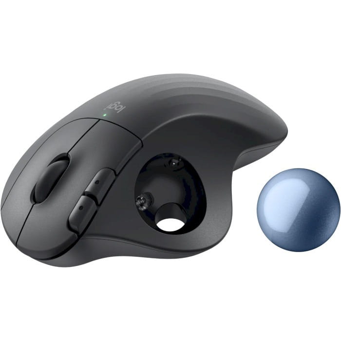 Мышь беспроводная Logitech Ergo M575S Graphite + Blue Ball (910-007029)