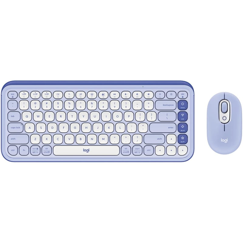 Комплект (клавіатура, миша) бездротовий Logitech Pop Icon Combo Lilac (920-013078)