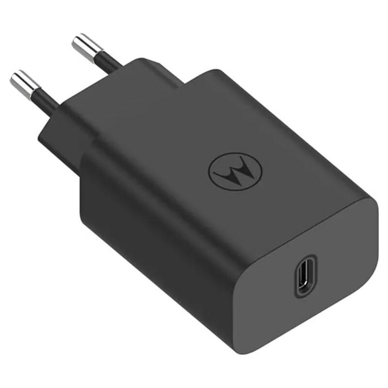 Мережевий зарядний пристрій Motorola SJMC302 (USB, 3A) 30W Black + кабель Type-C