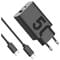 Фото - Мережевий зарядний пристрій Motorola SJMC502 (2USB, 3A) 50W Black + кабель Type-C | click.ua