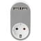 Фото - Сетевое зарядное устройство Digitus (2USB, 2.4A) 12W White/Grey (DA-70617) | click.ua