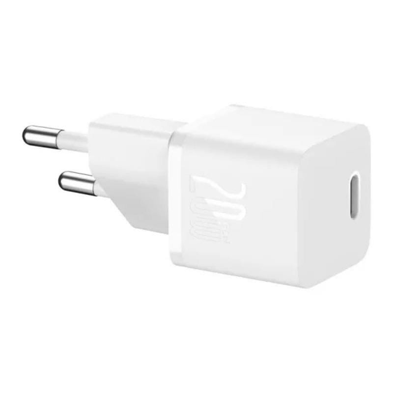 Мережевий зарядний пристрій Baseus GaN5 FC mini 1C (1USB-C) 20W White (CCGN050102)