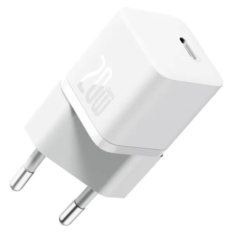 Мережевий зарядний пристрій Baseus GaN5 FC mini 1C (1USB-C) 20W White (CCGN050102)