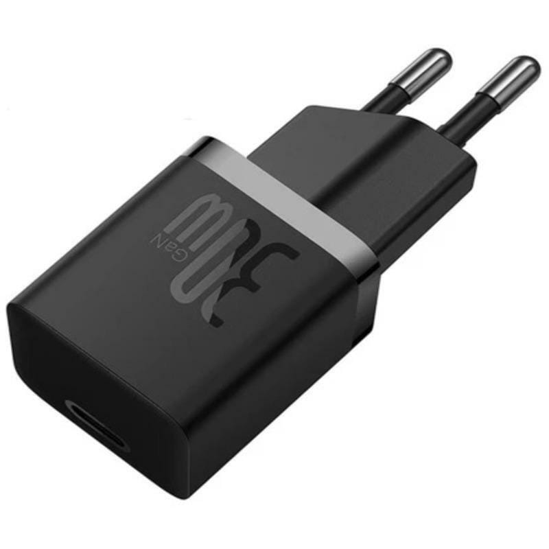 Мережевий зарядний пристрій Baseus GaN5 FC mini 1C (1USB-C) 30W Black (CCGN070401)