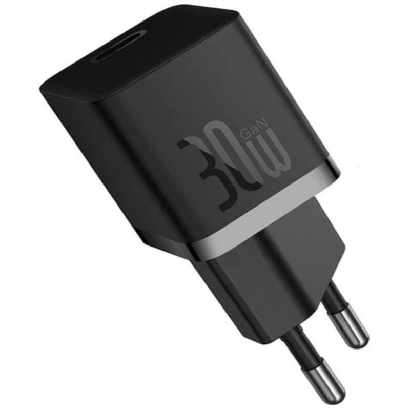 Мережевий зарядний пристрій Baseus GaN5 FC mini 1C (1USB-C) 30W Black (CCGN070401)