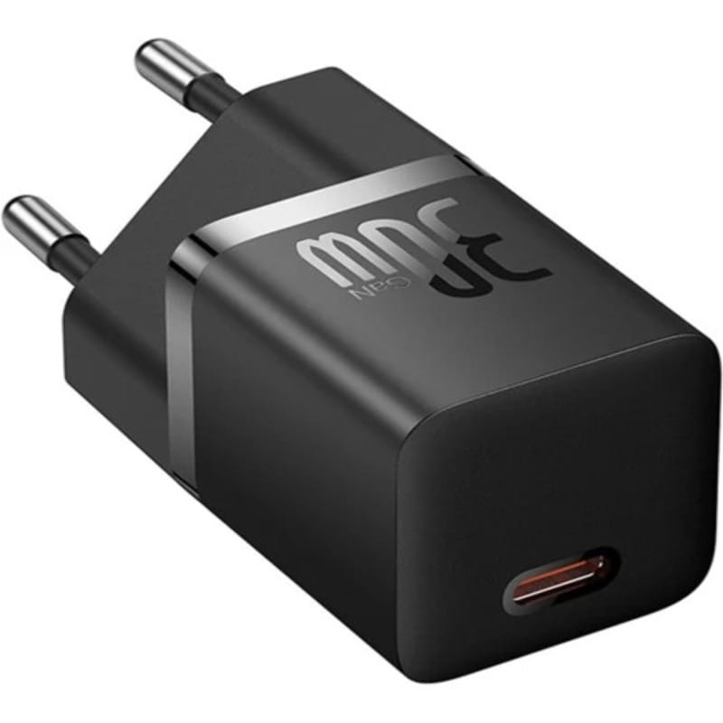 Мережевий зарядний пристрій Baseus GaN5 FC mini 1C (1USB-C) 30W Black (CCGN070401)