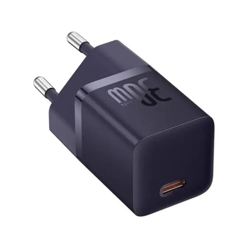 Мережевий зарядний пристрій Baseus GaN5 FC mini 1C (1USB-C) 30W Purple (CCGN070705)